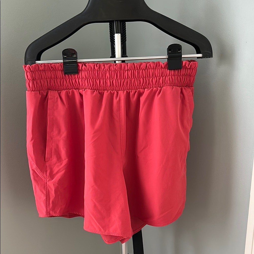 Red Athletic Shorts for Women
